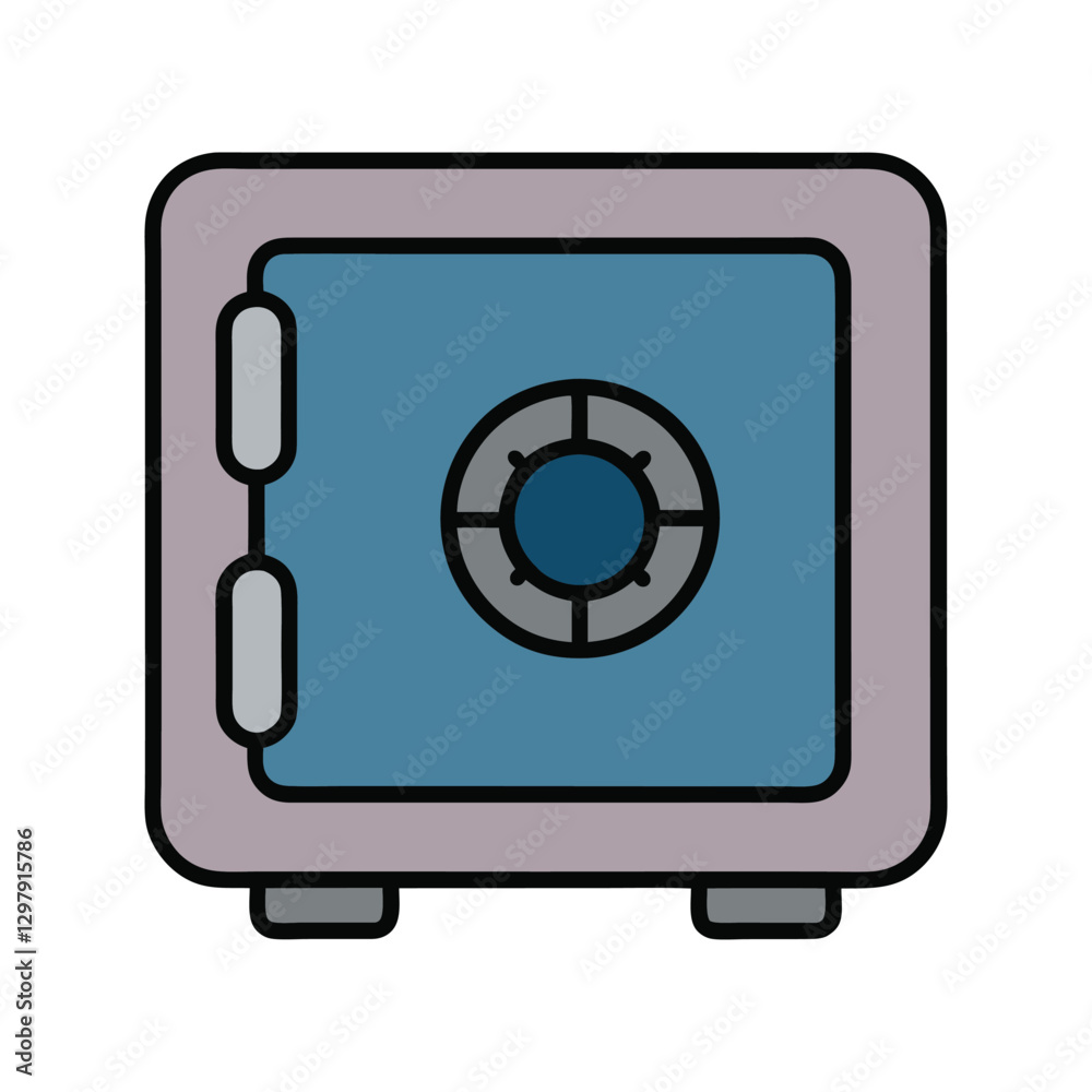 Secure Vault Icon for Branding Minimalist Logo Design.