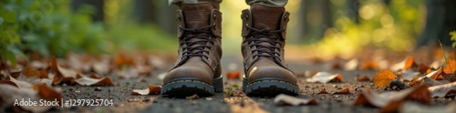 An old, worn-out pair of boots on the ground, retro, grunge, boots
