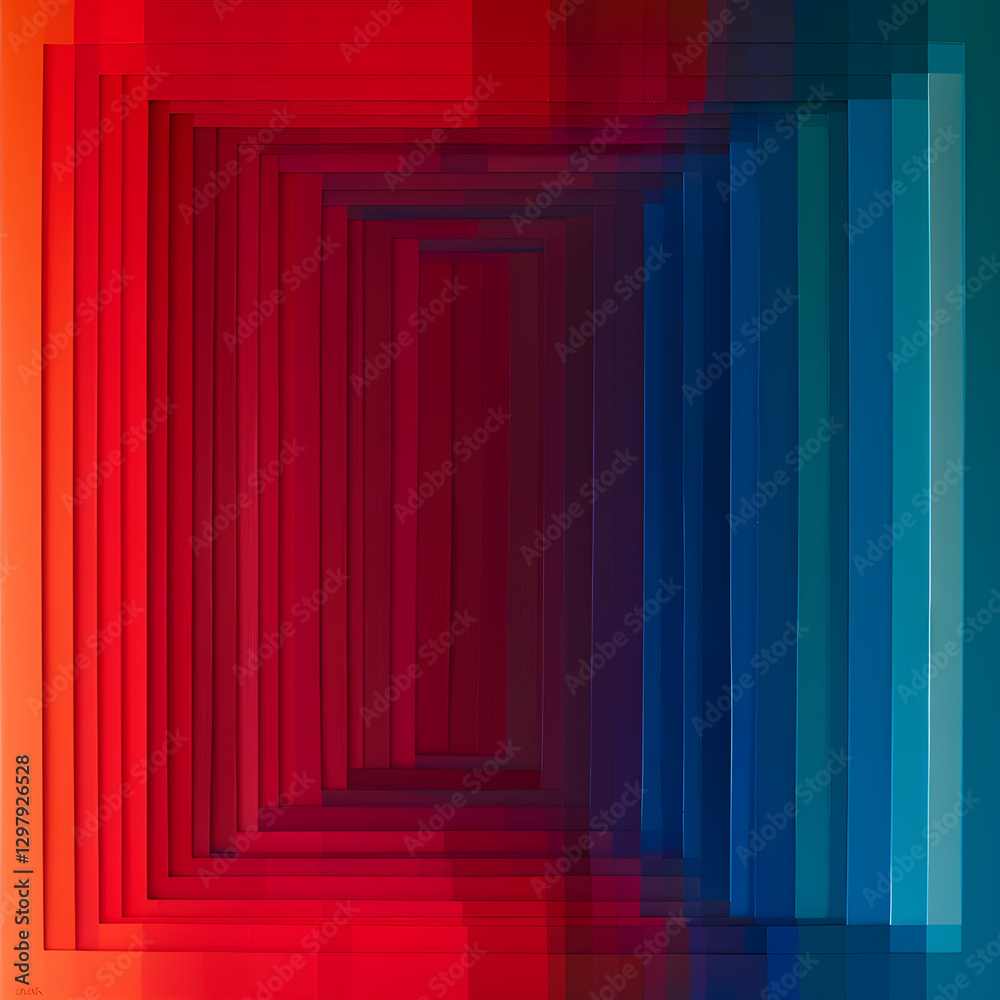 Fototapeta premium Vivid Spectrum of Colors: Seamless Transition from Reds to Blues Symbolizing Diversity and Unity