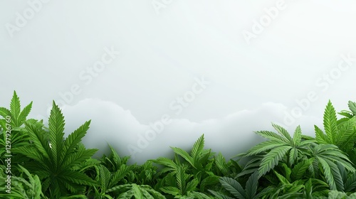 Cannabis Plants: A vibrant collection of cannabis plants with lush green leaves, creating a captivating and vivid visual. 