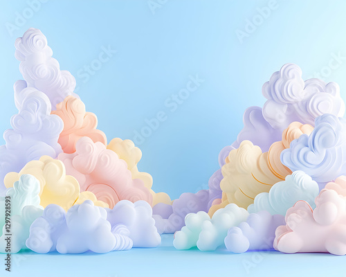 Pastel Cloud Abstract Background Scene photo