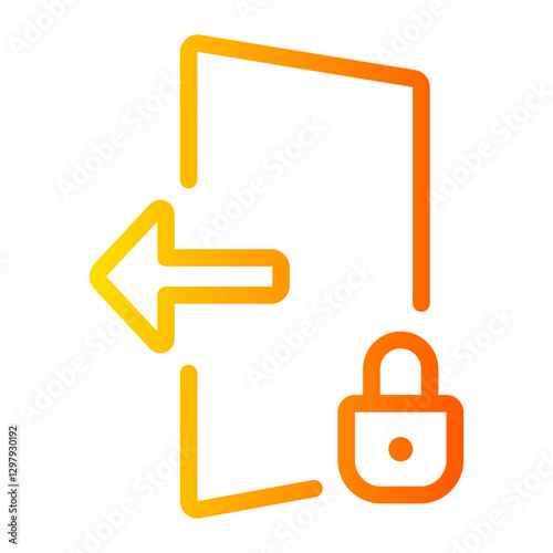 logout Line Gradient Icon