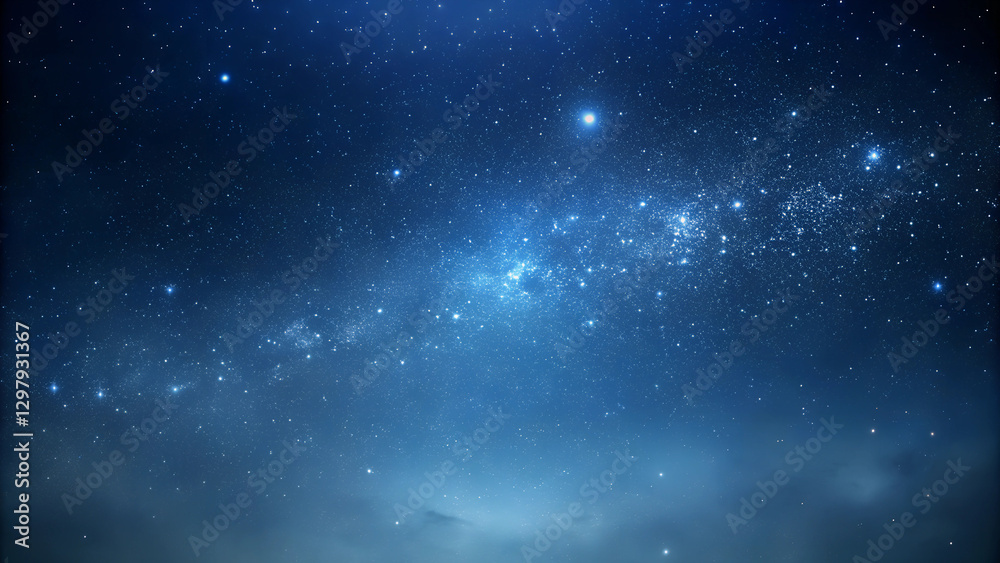 Fototapeta premium night sky background, deep indigos with scattered stars, perfect for reflecting on the stillness before the dawn with copy space 