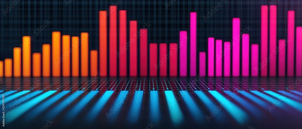 Fototapeta premium Data Analysis Infographics concept. Vibrant Heatmap Style Infographic Showcasing Data Distribution Patterns