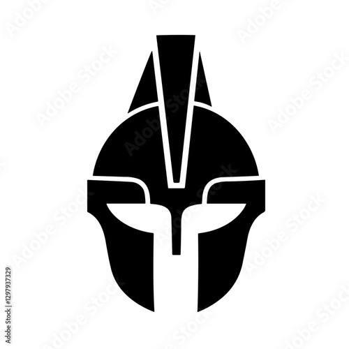 Helmet Minimalist Warrior Symbol