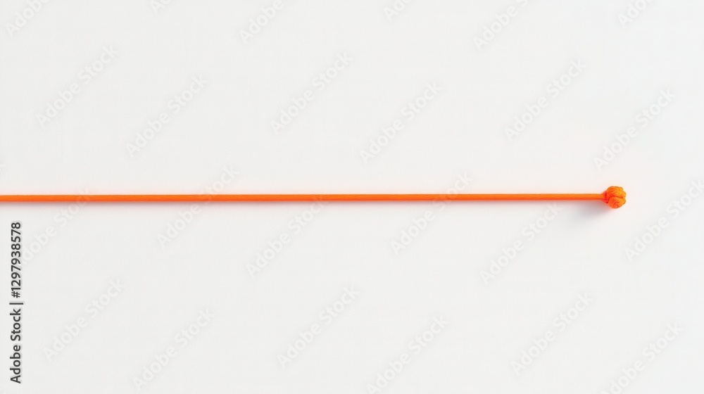 Orange rope with knot on white background Orange rope with knot on white background