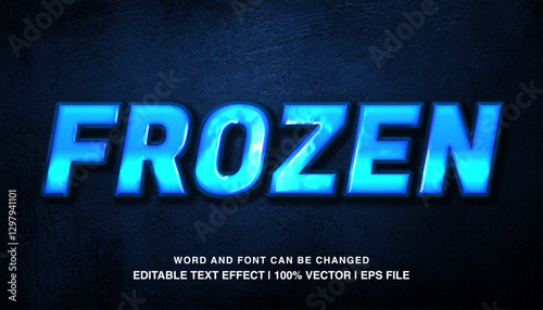 frozen editable text effect