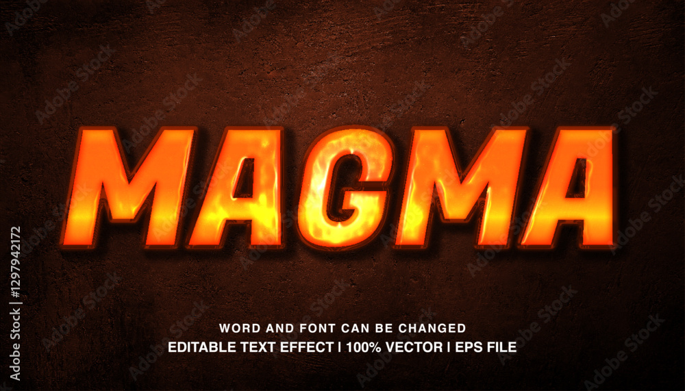 Magma editable text effect