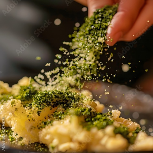 Crispy Tempura Dipped in Fragrant Matcha-Infused Salt