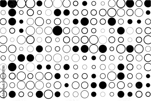 Minimalist design featuring complete circle grid and black accents