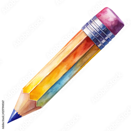  Back to school simple pencil watercolor style 