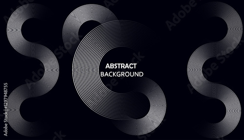 Interconnected Circular Abstract Design with Futuristic Teal and Gradient Patterns: A Modern, Stylish, and Aesthetic Concept for Corporate Innovation, Business Technology, Digital Marketing, and Pro