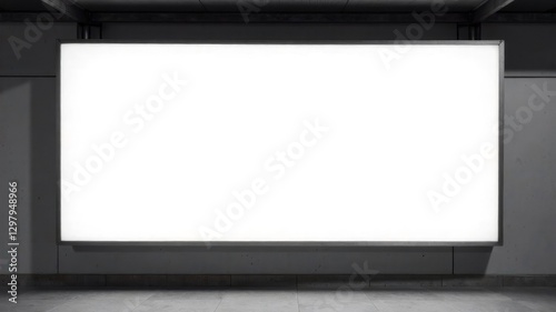 white billboard mockup for metro advertising