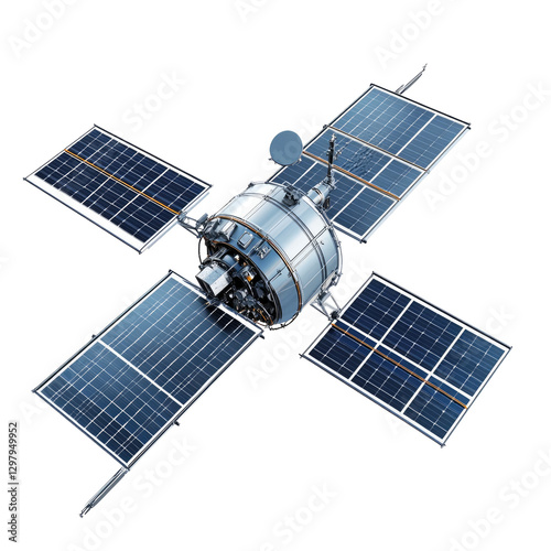 Plakat satellite isolated on transparent background,