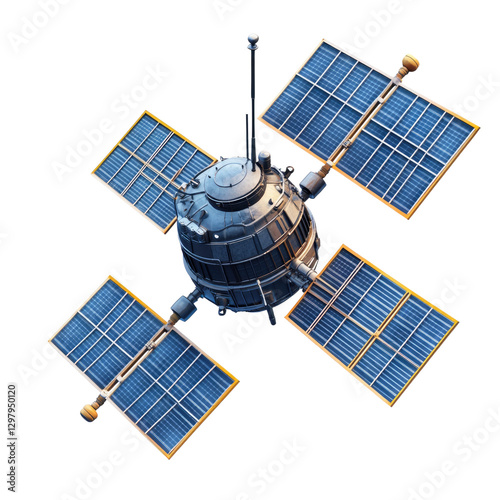 Plakat satellite isolated on transparent background,
