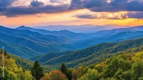 Breathtaking Mountain Landscape at Sunset