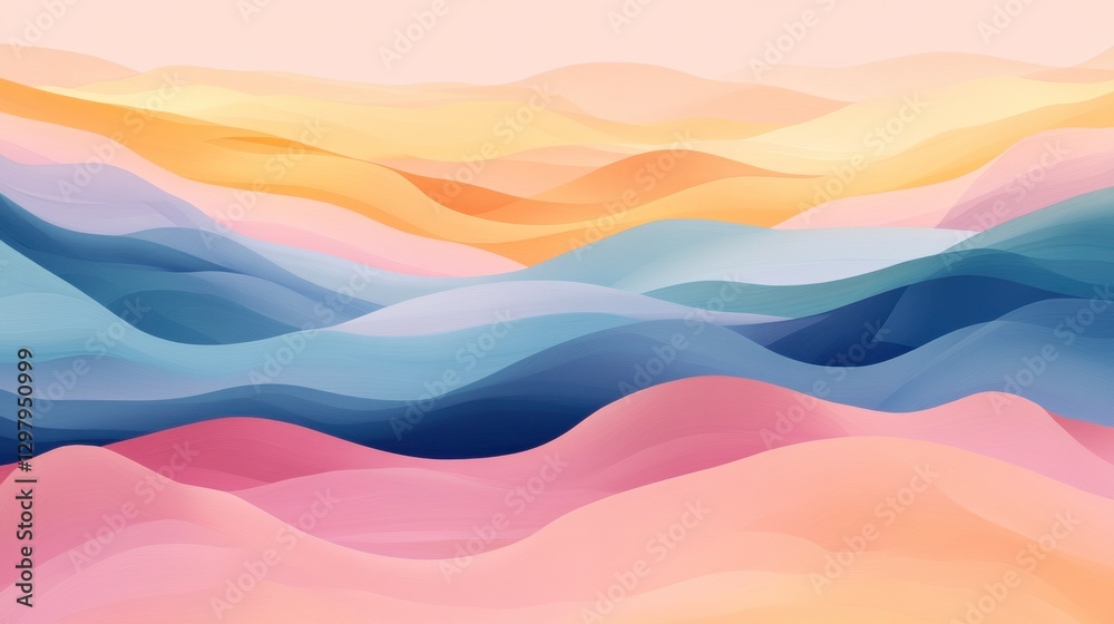 Fototapeta premium Breathtaking Sunset Over Colorful Mountains