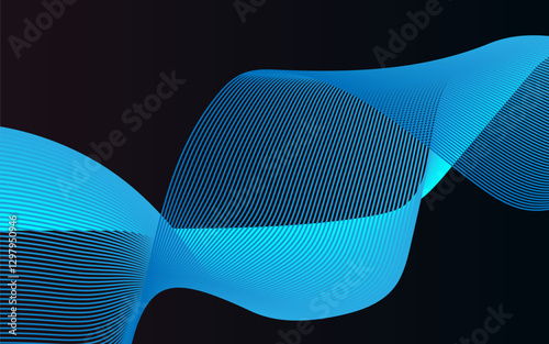 Interconnected Circular Abstract Design with Futuristic Teal and Gradient Patterns: A Modern, Stylish, and Aesthetic Concept for Corporate Innovation, Business Technology, Digital Marketing, and Pro