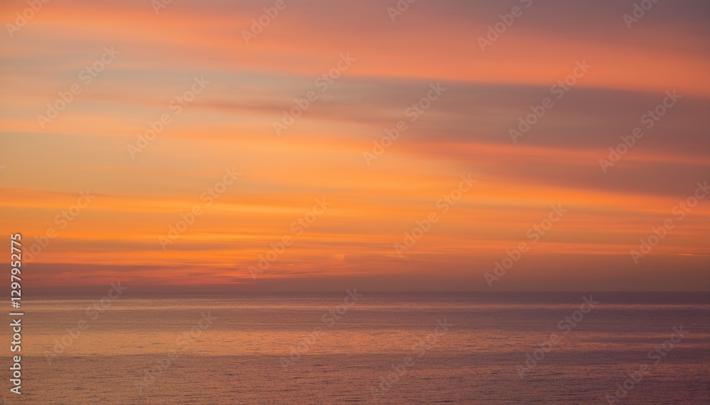 Fototapeta premium 바다에서 보는 저녁 노을