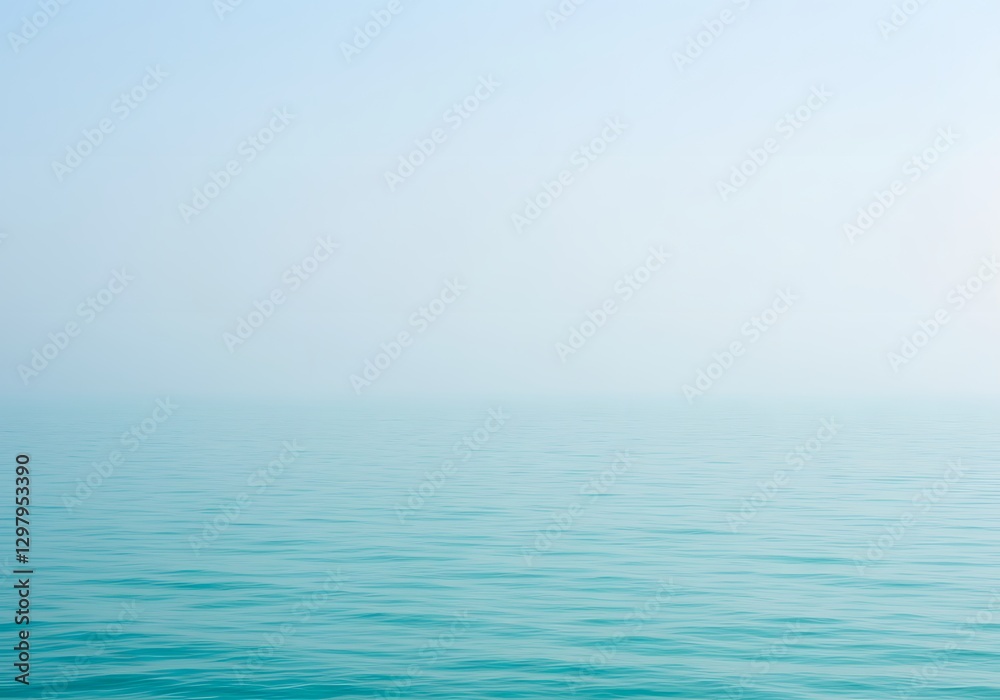 Calm Turquoise Ocean Water with Light Blue Sky Minimalist Aesthetic Calm Turquoise Ocean Water with Light Blue Sky Minimalist Aesthetic