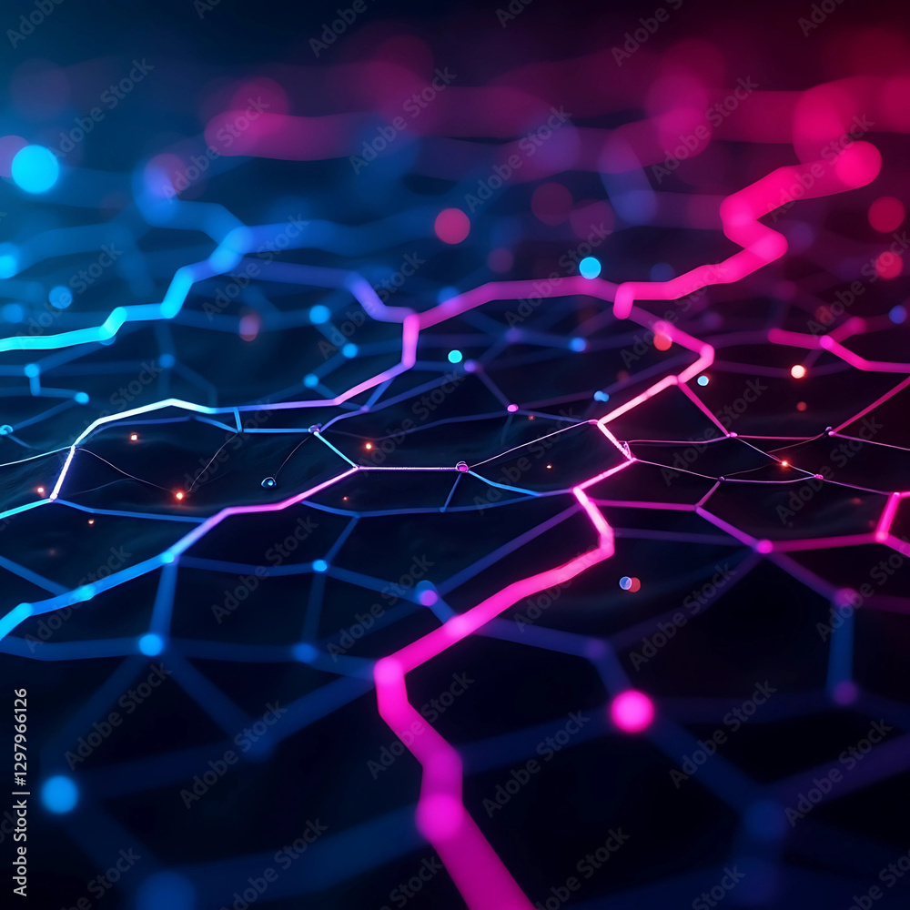 Obraz premium Futuristic Digital Circuit Background