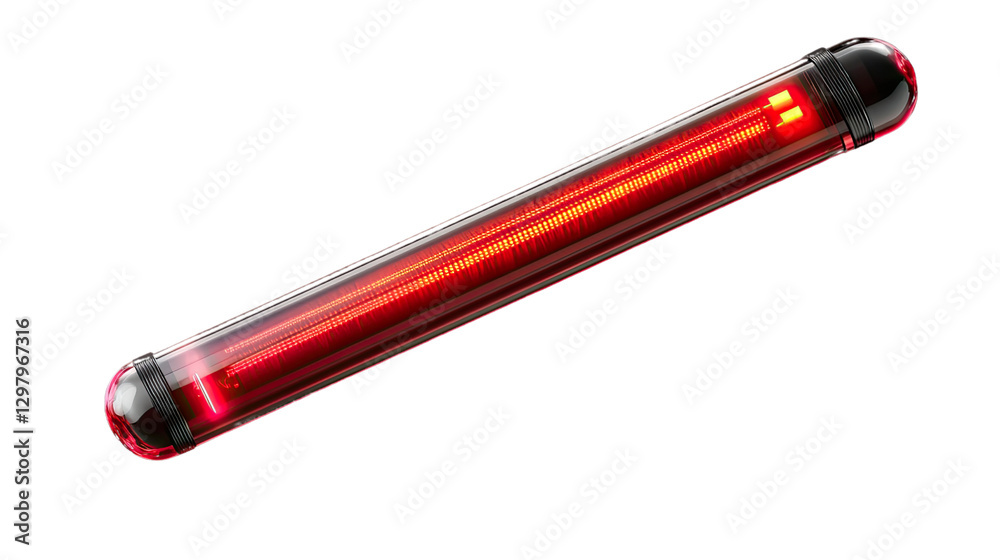 Red Illuminated Tube: A sleek, red illuminated tube, showcasing modern design. Red Illuminated Tube: A sleek, red illuminated tube, showcasing modern design.