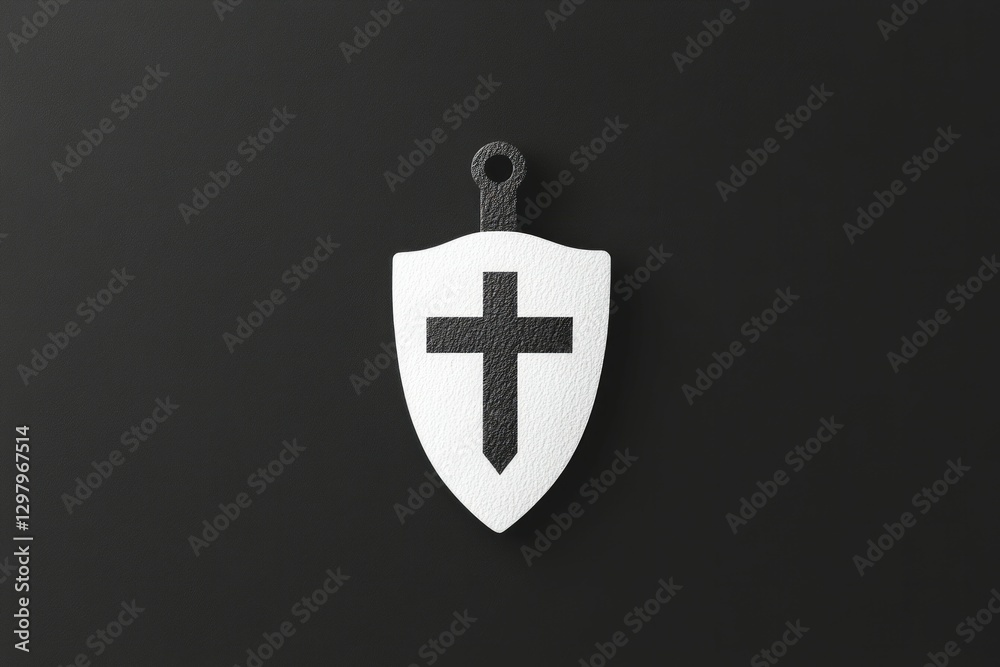 Obraz premium create a plain black and white safety icon