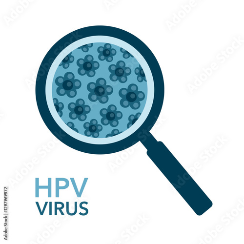 human papillomavirus (HPV) cell in flat design vector.
