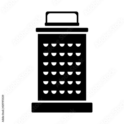 Grater - Essential Kitchen Preparation Vector Silhouette