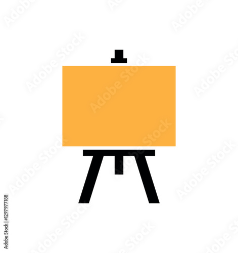 easel icon on white background	