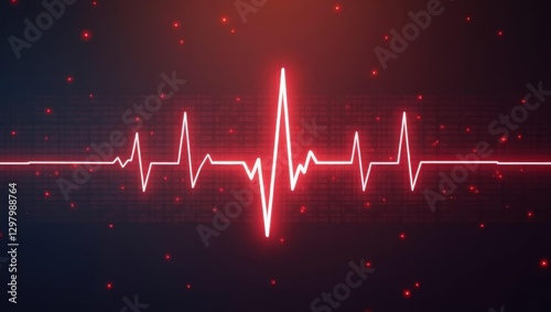 Corrected Qt Interval. Heart beat is shown with red lights and stars