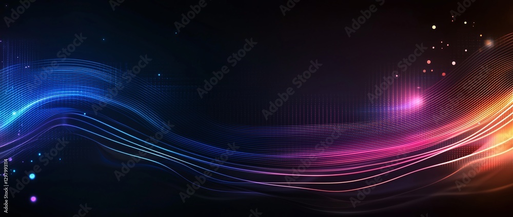 Obraz premium A stunning abstract backdrop featuring vibrant waves of color that evoke energy and creativity. Perfect for digital projects, presentations, or as a modern wallpaper alternative.