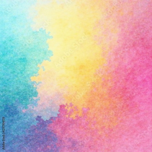 Pastel rainbow watercolor gradient background , pastel colors, business card template, floral patterns