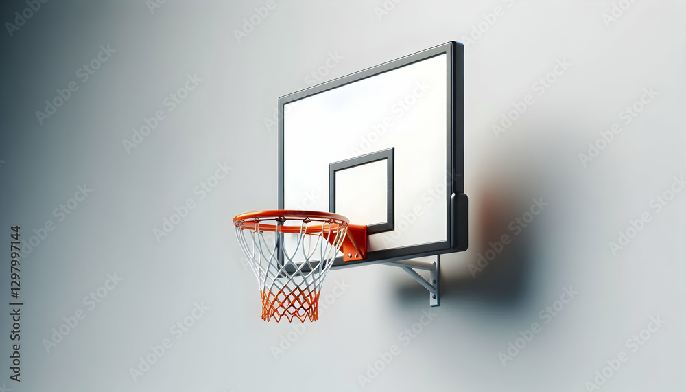 Basketball A side view of a basketball hoop and backboard Basketball A side view of a basketball hoop and backboard