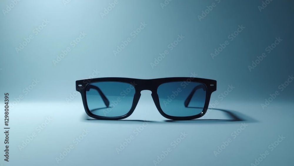 Ar Glasses. Sunglasses are black and blue with blue lens Ar Glasses. Sunglasses are black and blue with blue lens