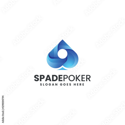 Spade Poker Gradient Colorful Logo