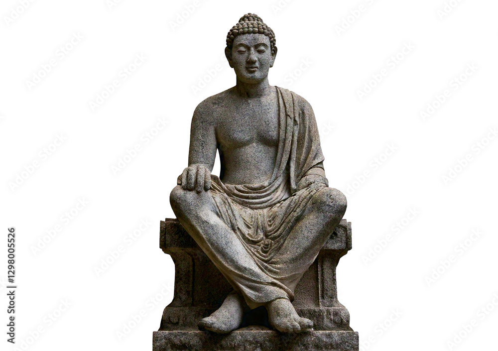 Stone statue of a person sitting. isolated on a transparent or white background. Stone statue of a person sitting. isolated on a transparent or white background.