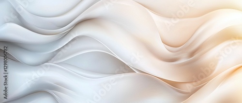 Soft and elegant fabric waves create a serene and peaceful atmosphere, perfect for backgrounds in design projects. The gentle colors blend harmoniously to evoke tranquility.