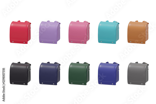 カラフルなランドセル　10色セットColorful school bags in a set of 10 colors