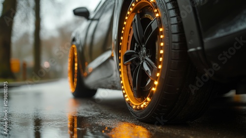 AI-controlled smart tires adjusting traction dynamically based on real-time road conditions