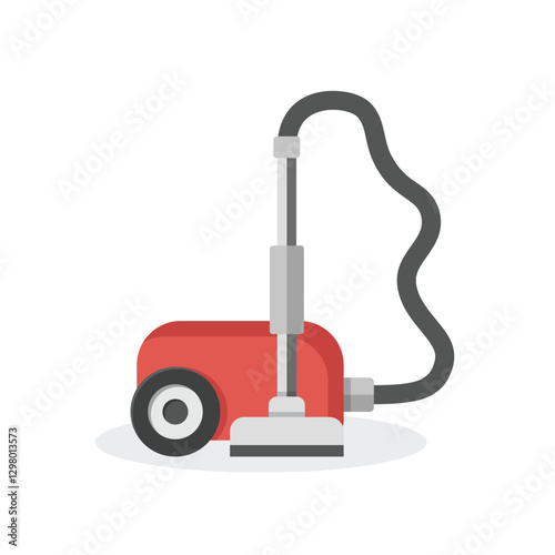 Vacuum cleaner icon in flat style. Equipment for house cleaning vector illustration on isolated background. Clean machine sign business concept.