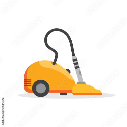 Vacuum cleaner icon in flat style. Equipment for house cleaning vector illustration on isolated background. Clean machine sign business concept.