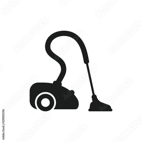 Vacuum cleaner icon in flat style. Equipment for house cleaning vector illustration on isolated background. Clean machine sign business concept.