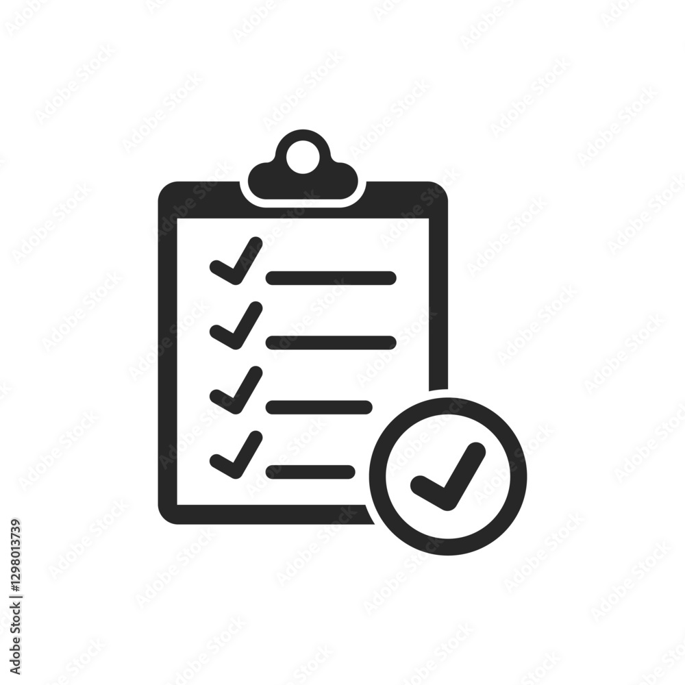 Clipboard with checklist icon in flat style. Planning and organization of work vector illustration on isolated background. Document sign business concept. Clipboard with checklist icon in flat style. Planning and organization of work vector illustration on isolated background. Document sign business concept.