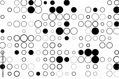 Abstract grid with random gaps and black fills