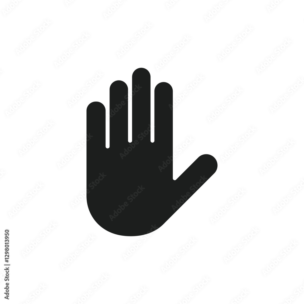 Stop sign with hand icon in flat style. Traffic control vector illustration on isolated background. Attention sign business concept. Stop sign with hand icon in flat style. Traffic control vector illustration on isolated background. Attention sign business concept.