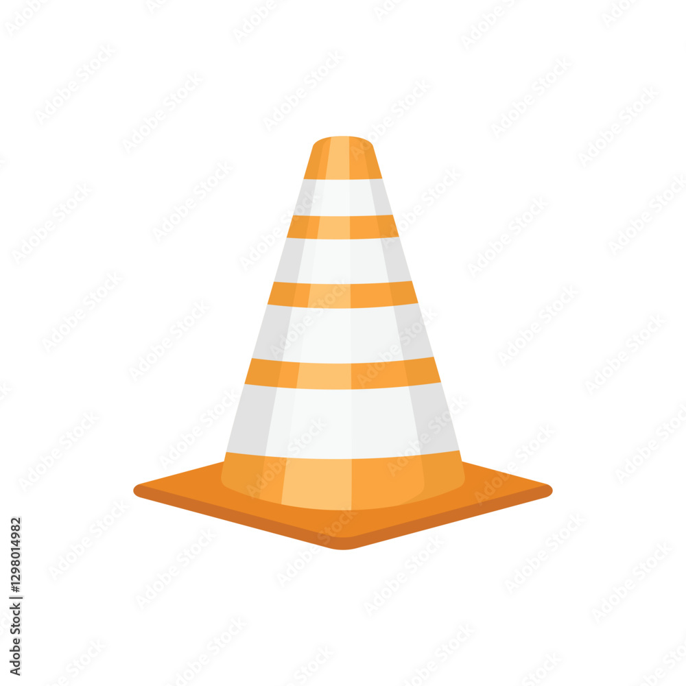Traffic cone icon in flat style. Safety obstacle vector illustration on isolated background. Construction barrier sign business concept. Traffic cone icon in flat style. Safety obstacle vector illustration on isolated background. Construction barrier sign business concept.