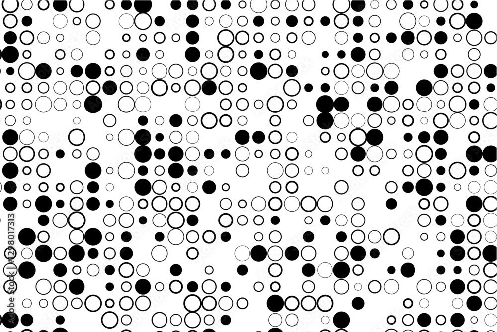 Geometric pattern combining missing circles and black accents Geometric pattern combining missing circles and black accents