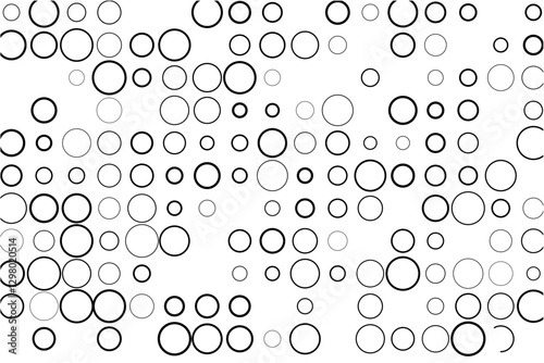 Minimalist design with intermittent missing circles pattern