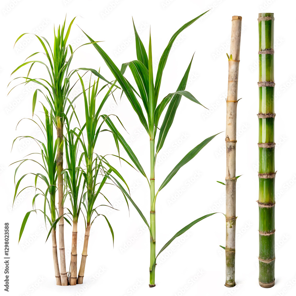 Naklejka premium bamboo isolated on white